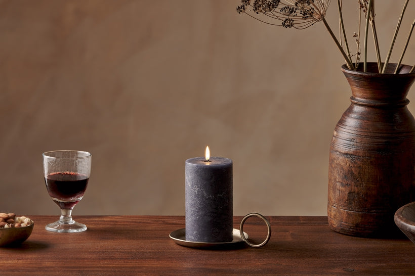 Rustic Pillar Candle S
