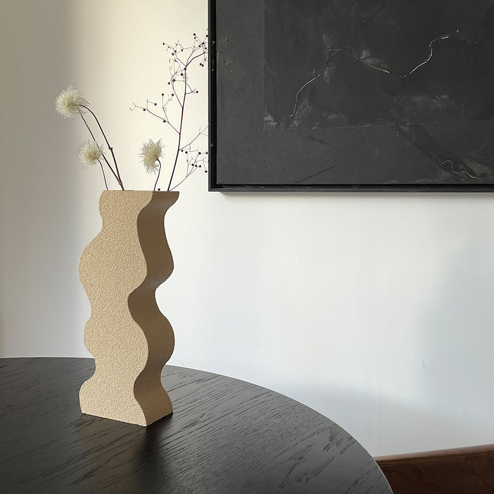 Freehand Vase Beige