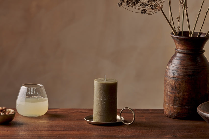 Rustic Pillar Candle S