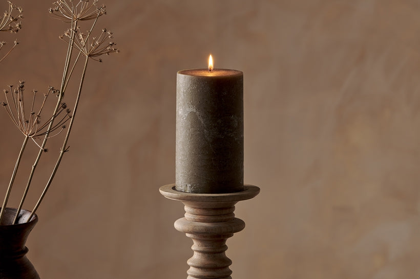 Rustic Pillar Candle L